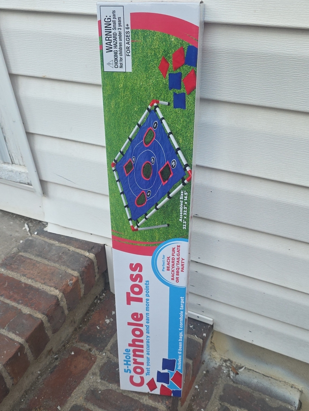 5-Hole Cornhole Toss Game Set - Blue and Red